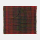 Wallace tartan red black plaid fleece deken (Voorkant (Horizontaal))