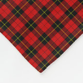Wallace tartan red black plaid fleece deken (Hoek)