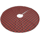 Wallace tartan red black plaid fleece kerstboom rok (Gekanteld)