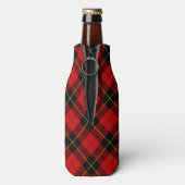 Wallace tartan red black plaid flesjeskoeler (Fles Achterkant)