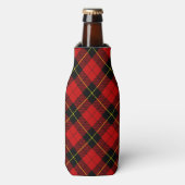 Wallace tartan red black plaid flesjeskoeler (Fles Voorkant)