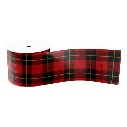 Wallace tartan red black plaid grosgrain lint (Spoel)