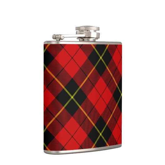 Wallace tartan red black plaid heupfles (Rechts)