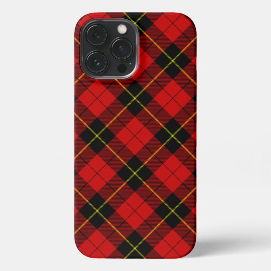 Wallace tartan red black plaid iPhone hoesje (Achterkant)