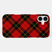Wallace tartan red black plaid iPhone hoesje (Achterkant horizontaal)
