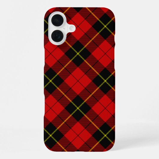 Wallace tartan red black plaid iPhone hoesje (Achterkant)