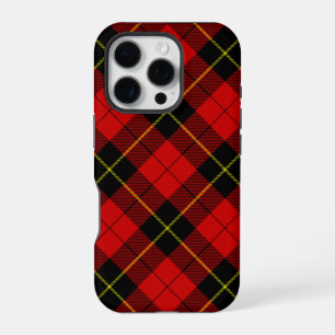Wallace tartan red black plaid iPhone 16 pro hoesje