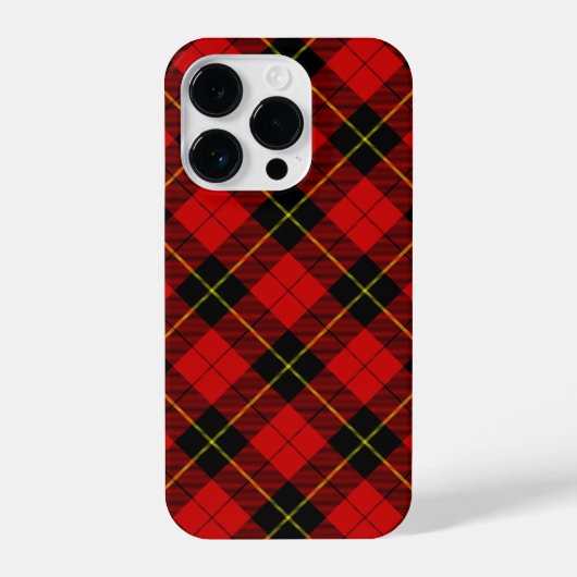 Wallace tartan red black plaid iPhone hoesje (Achterkant)