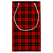 Wallace tartan red black plaid klein cadeauzakje (Achterkant)