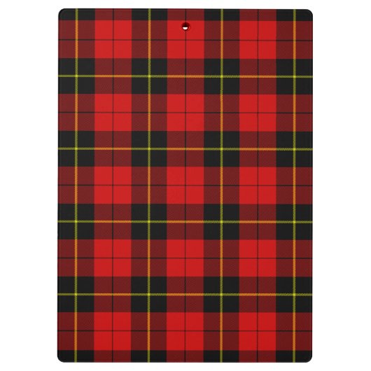 Wallace tartan red black plaid klembord (Achterkant)