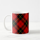 Wallace tartan red black plaid koffiemok (Links)