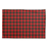 Wallace tartan red black plaid kussensloop (Achterkant-Links)