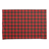 Wallace tartan red black plaid kussensloop (Voorkant-Rechts)