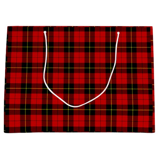 Wallace tartan red black plaid large cadeautasje (Voorkant)