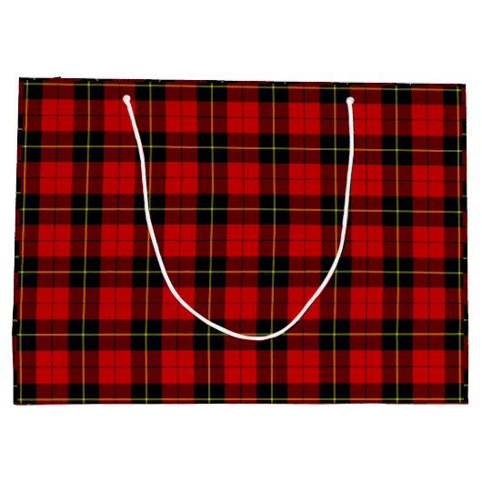 Wallace tartan red black plaid large cadeautasje (Achterkant)
