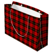 Wallace tartan red black plaid large cadeautasje (Achterkant Gekanteld)