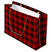 Wallace tartan red black plaid large cadeautasje (Voorkant Gekanteld)