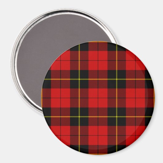 Wallace tartan red black plaid magneet (Voorkant / Achterkant)