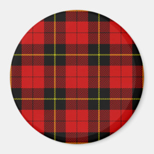 Wallace tartan red black plaid magneet