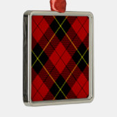 Wallace tartan red black plaid metalen ornament (Rechts)