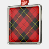 Wallace tartan red black plaid metalen ornament (Links)