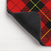 Wallace tartan red black plaid muismat (Hoek)