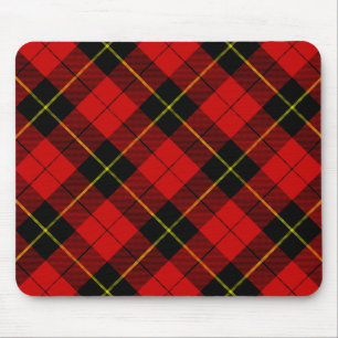 Wallace tartan red black plaid muismat