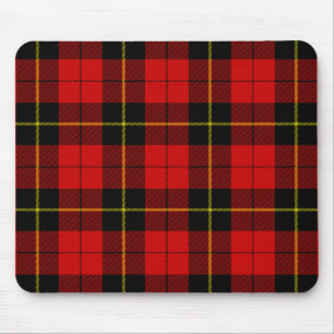 Wallace tartan red black plaid muismat
