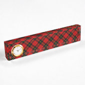 Wallace tartan red black plaid naambordje