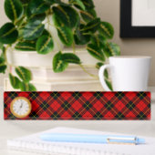 Wallace tartan red black plaid naambordje