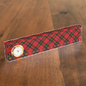 Wallace tartan red black plaid naambordje (Zijkant)