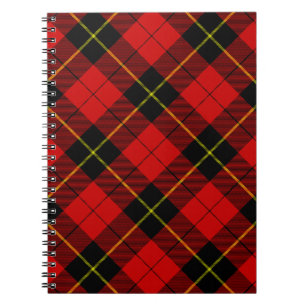 Wallace tartan red black plaid notitieboek