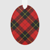 Wallace tartan red black plaid ornament (voorkant)