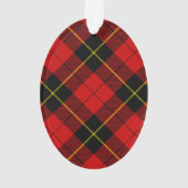Wallace tartan red black plaid ornament (achterkant)