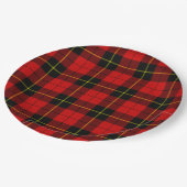 Wallace tartan red black plaid papieren bordje (Gekanteld)