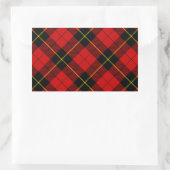 Wallace tartan red black plaid rechthoekige sticker (Tas)