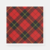 Wallace tartan red black plaid servet (Voorkant)