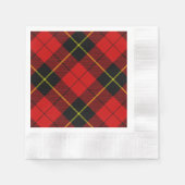 Wallace tartan red black plaid servet (Voorkant)