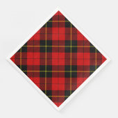 Wallace tartan red black plaid servet (Hoek)