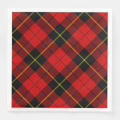 Wallace tartan red black plaid servet (Voorkant)