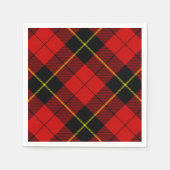 Wallace tartan red black plaid servetten (Voorkant)