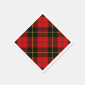 Wallace tartan red black plaid servetten (Hoek)