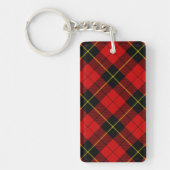 Wallace tartan red black plaid sleutelhanger (Voorkant)