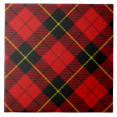 Wallace tartan red black plaid tegeltje (Voorkant)