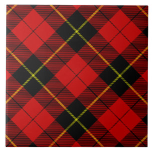 Wallace tartan red black plaid tegeltje