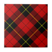 Wallace tartan red black plaid tegeltje (Voorkant)