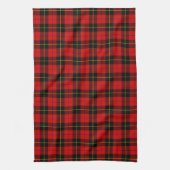 Wallace tartan red black plaid theedoek (Verticaal)