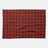Wallace tartan red black plaid theedoek (Horizontaal)