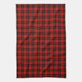 Wallace tartan red black plaid theedoek (Verticaal)
