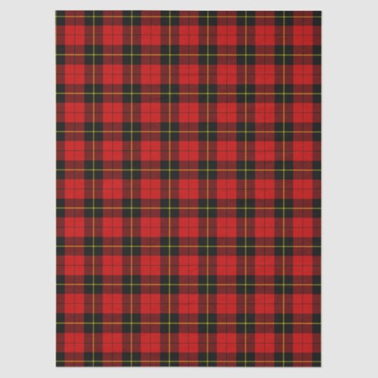 Wallace tartan red black plaid tissuepapier (Voorkant)